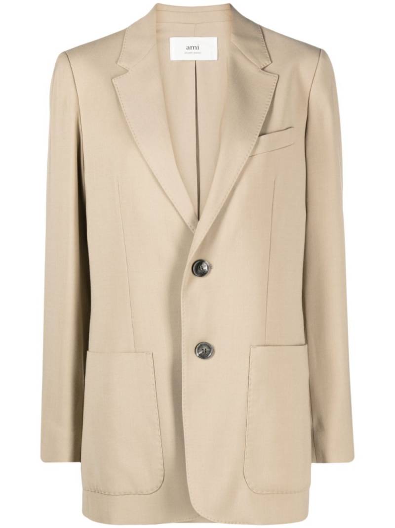 AMI Paris Blazer mit fallendem Revers - Nude von AMI Paris