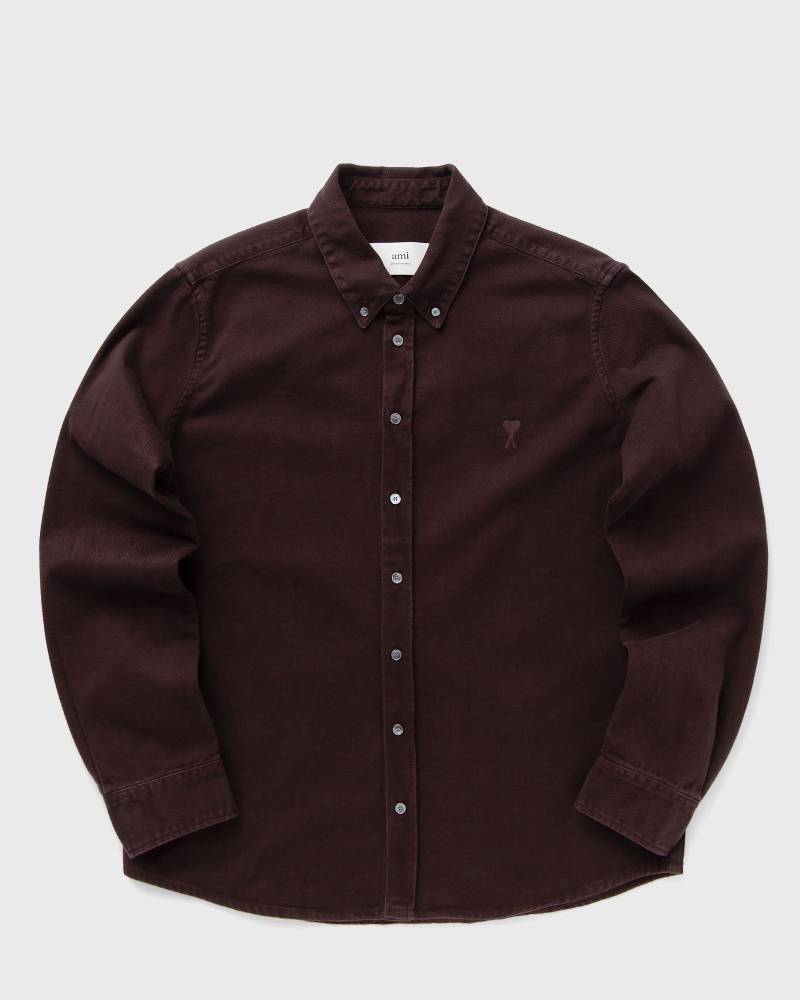 AMI Paris CLASSIC ADC SHIRT men Longsleeves purple in Größe:L von AMI Paris