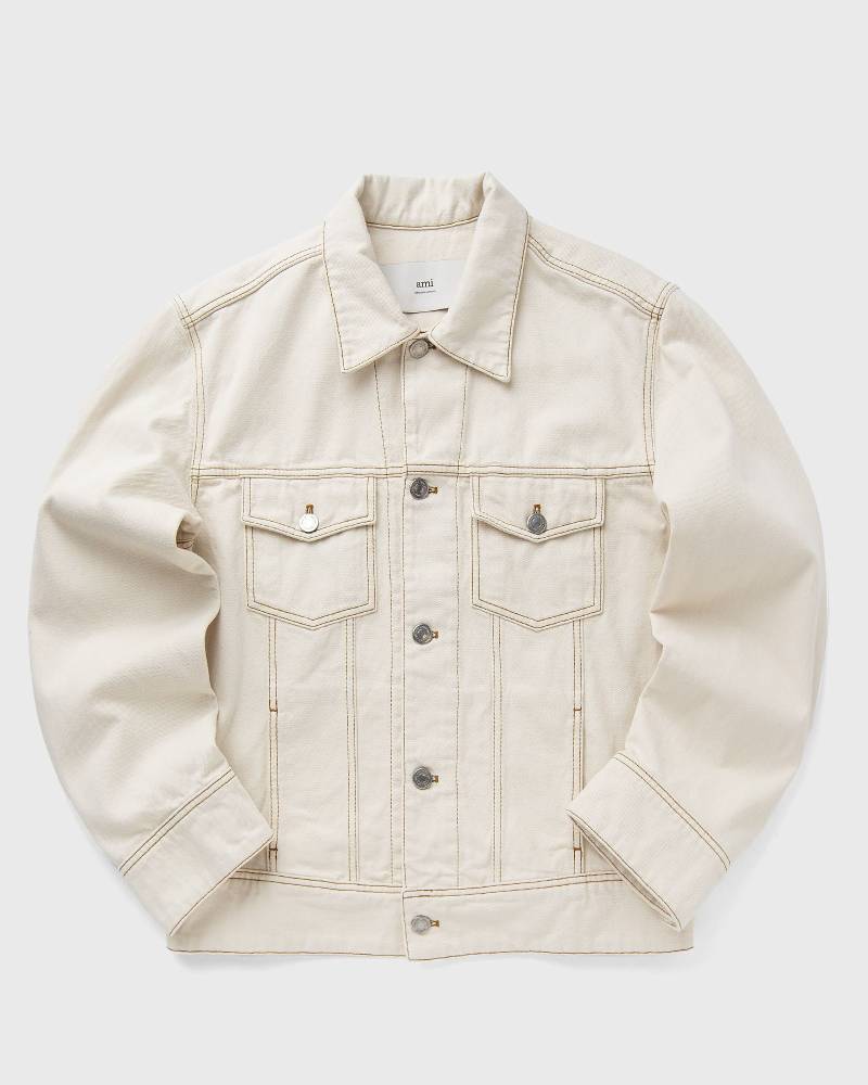AMI Paris CLASSIC AMI PARIS TRUCKER JACKET men Denim Jackets white in Größe:M von AMI Paris