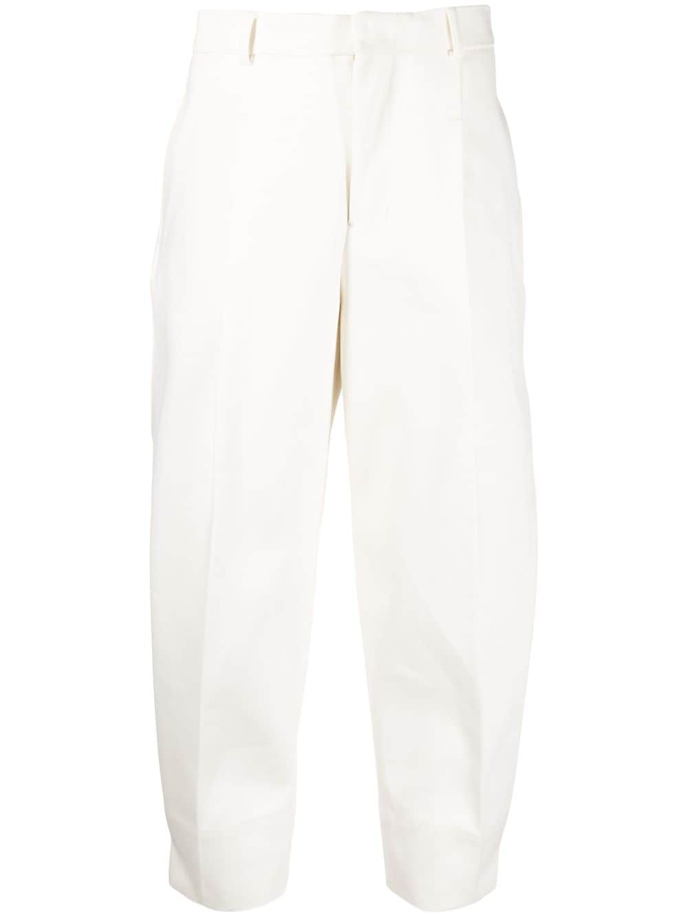 AMI Paris Cropped-Hose mit hohem Bund - Weiß von AMI Paris