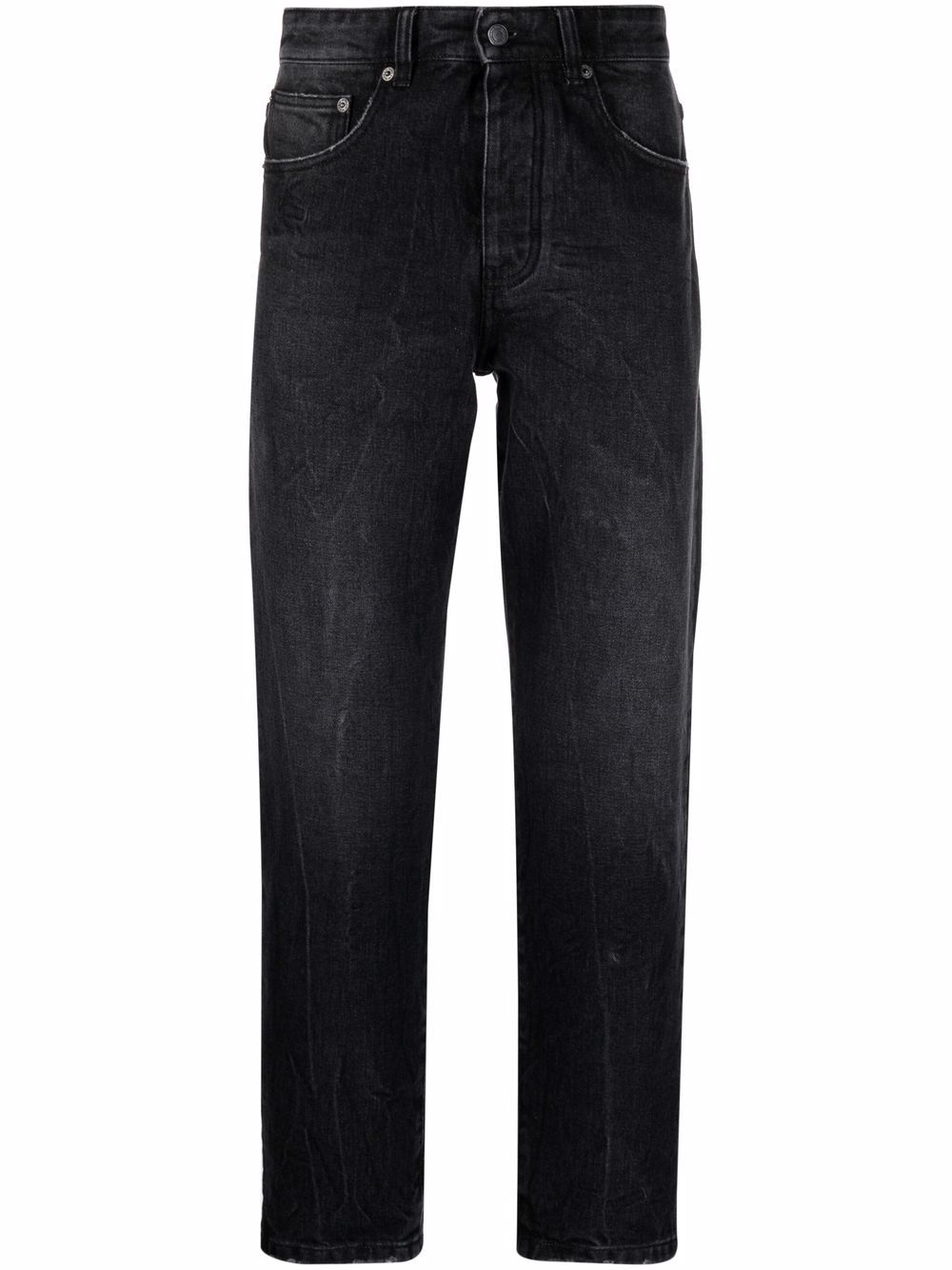 AMI Paris Gerade Cropped-Jeans - Schwarz von AMI Paris