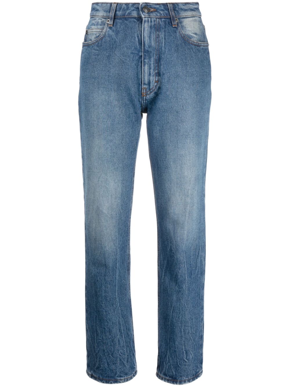 AMI Paris Gerade High-Waist-Jeans - Blau von AMI Paris