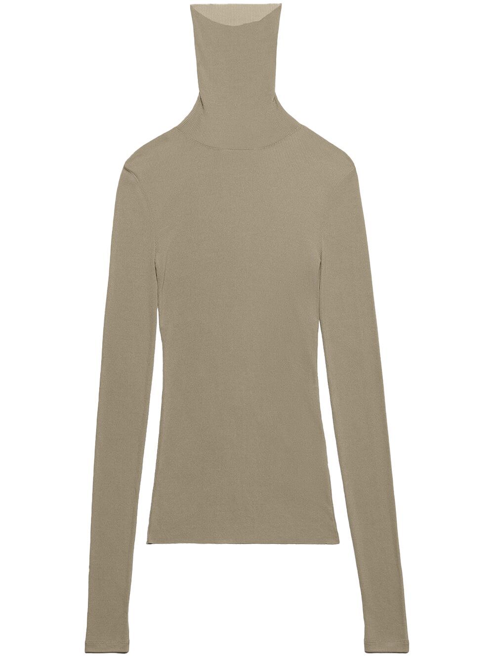 AMI Paris Gerippter Pullover mit Stehkragen - Nude von AMI Paris