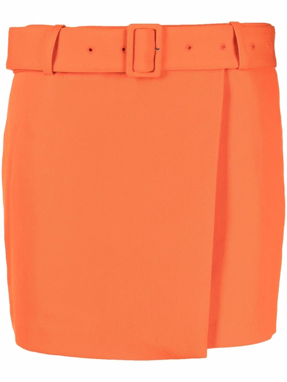 AMI Paris High-Waist-Minirock mit Gürtel - Orange von AMI Paris