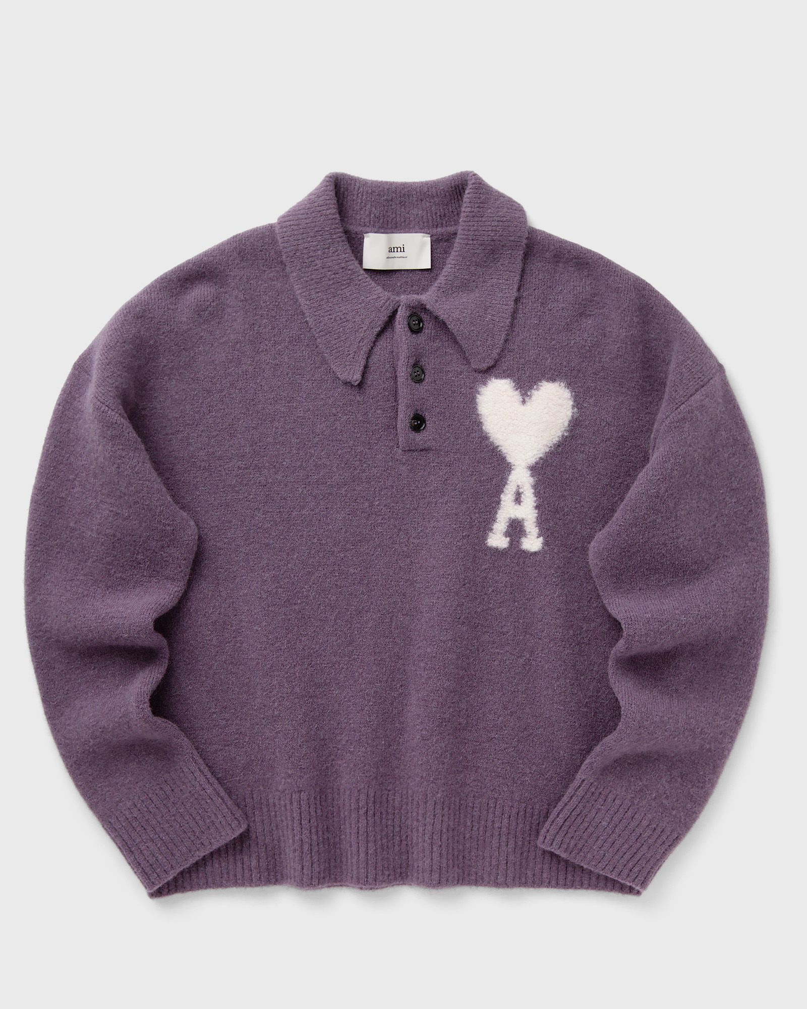 AMI Paris OFF-WHITE AMI DE COEUR POLO men Pullovers purple in Größe:XL von AMI Paris