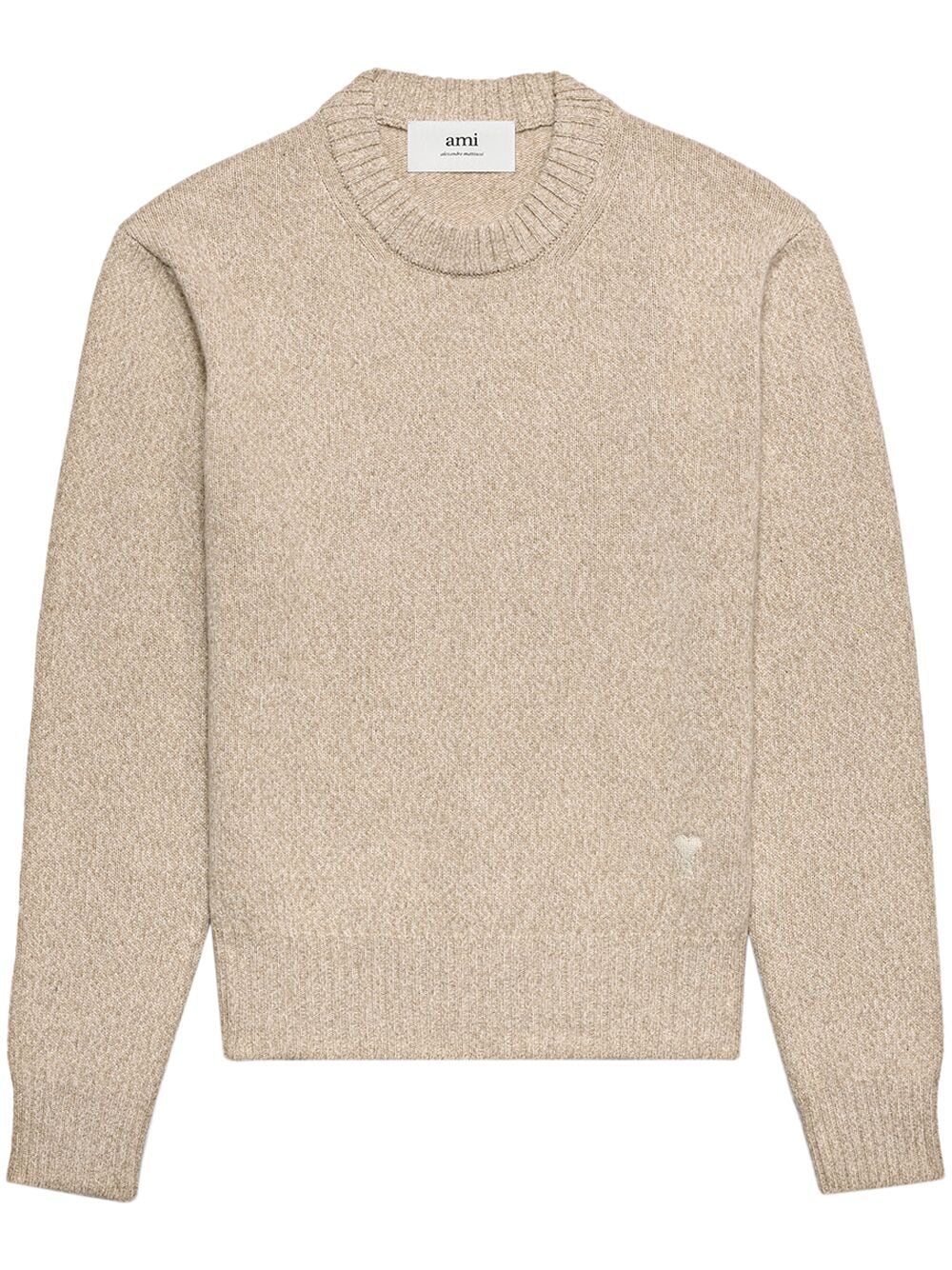 AMI Paris Pullover mit Logo-Stickerei - Nude von AMI Paris