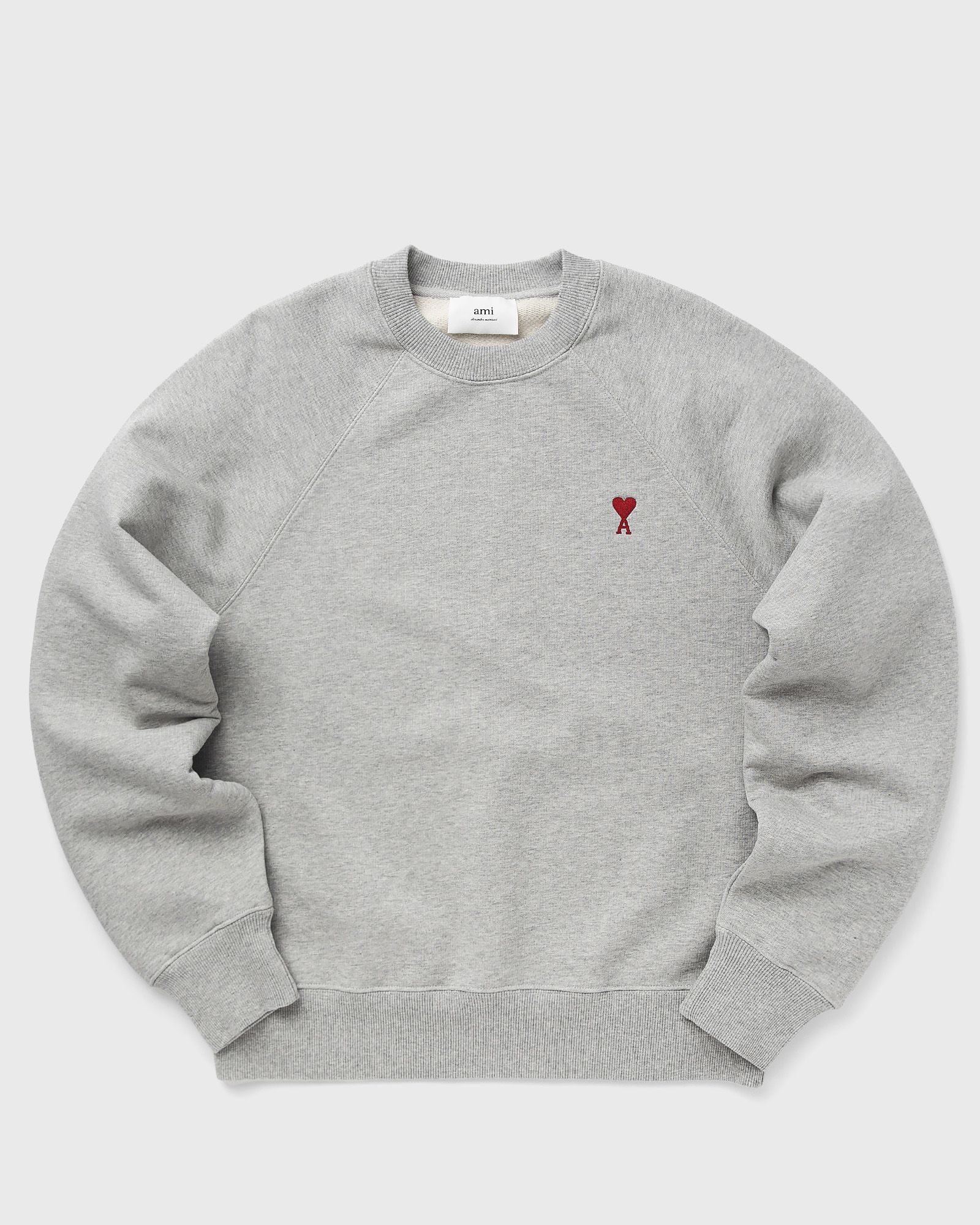 AMI Paris RED AMI DE COEUR SWEATSHIRT men Sweatshirts grey in Größe:L von AMI Paris