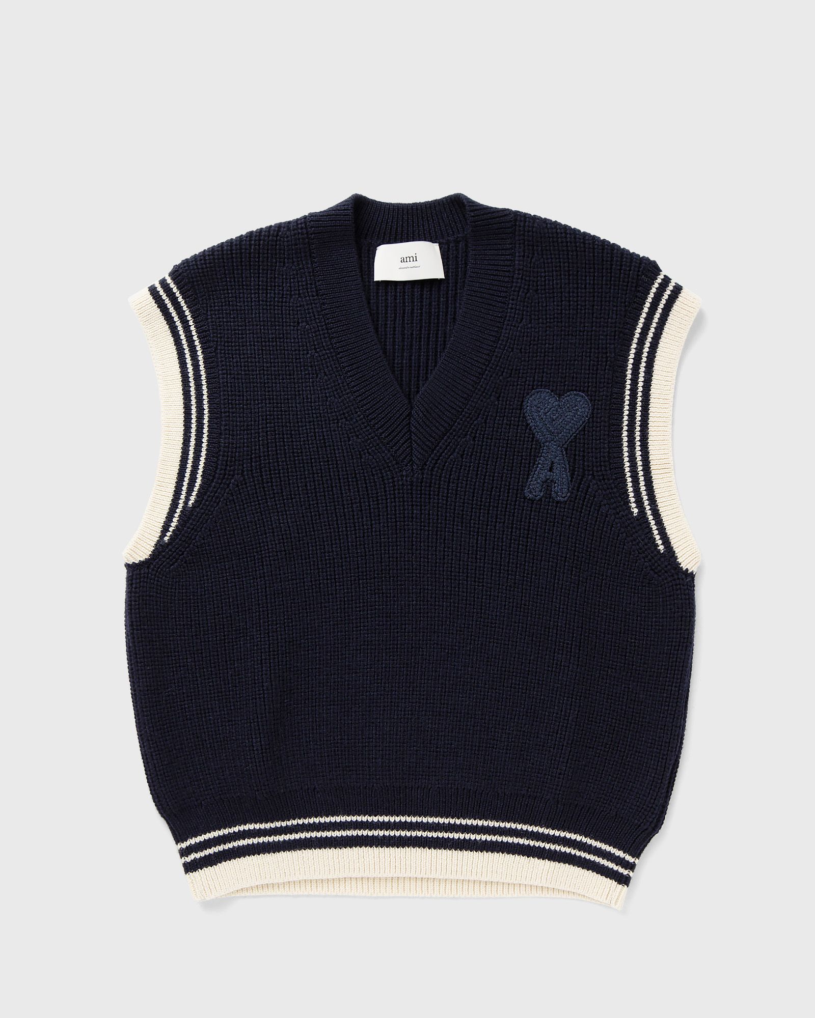 AMI Paris RIBBED SWEATER men Vests blue in Größe:L AMI Paris RIBBED SWEATER men Vests blue in Größe:L von AMI Paris