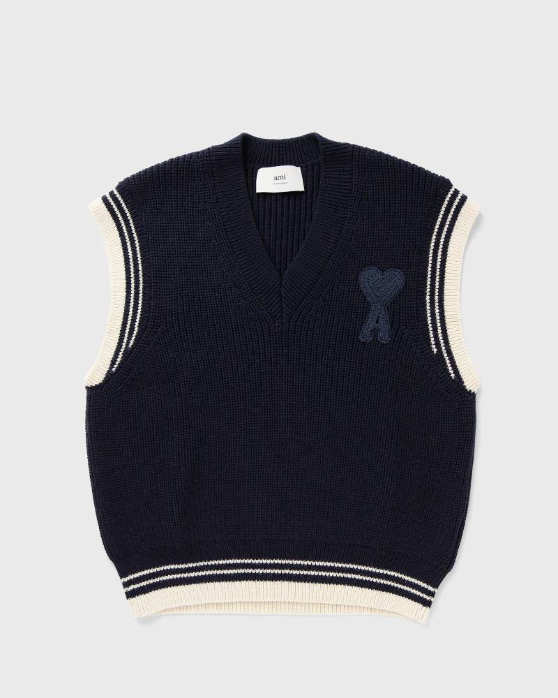 AMI Paris RIBBED SWEATER men Vests blue in Größe:L von AMI Paris