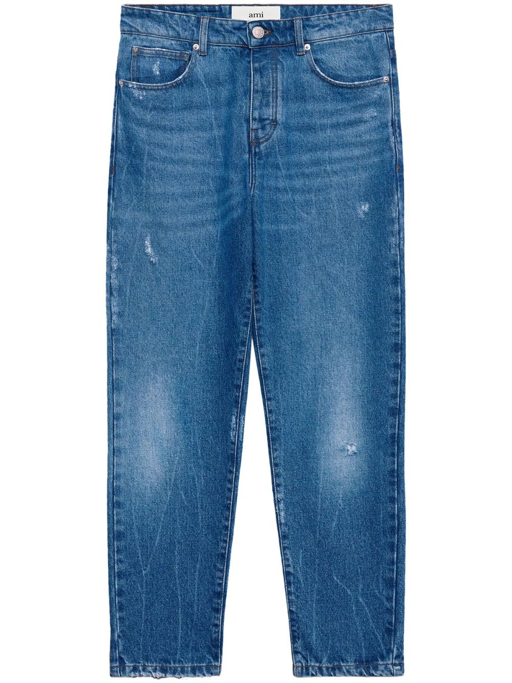 AMI Paris Straight-Leg-Jeans mit Logo-Patch - Blau von AMI Paris