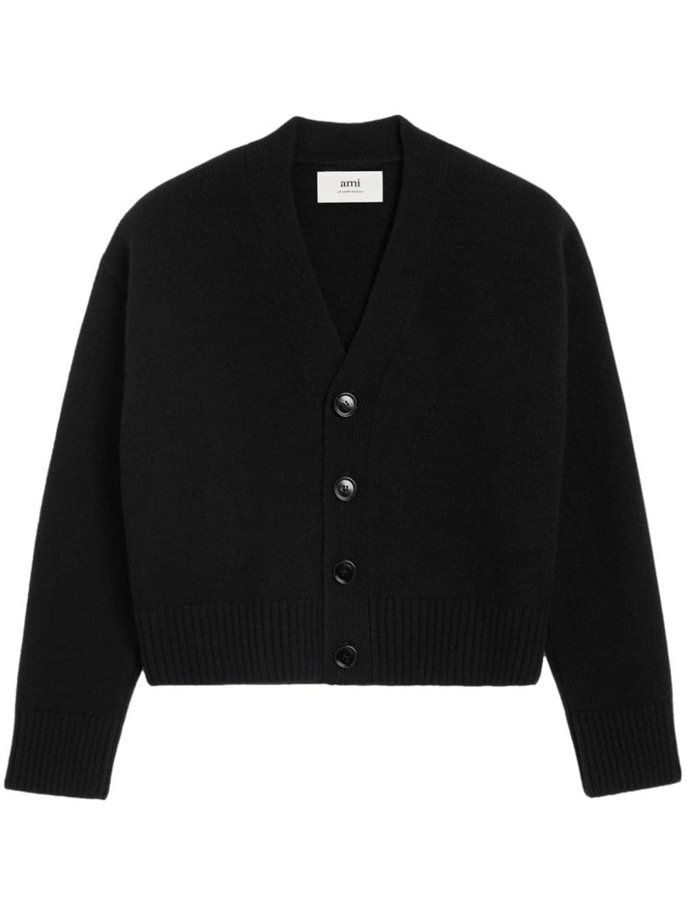 AMI Paris Cardigan mit V-Ausschnitt - Schwarz von AMI Paris