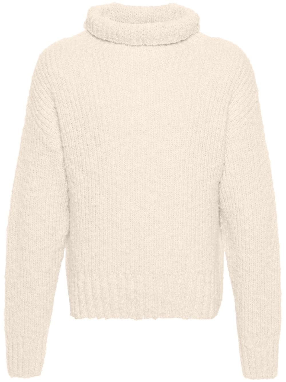 AMI Paris Gerippter Pullover mit tiefen Schultern - Nude von AMI Paris