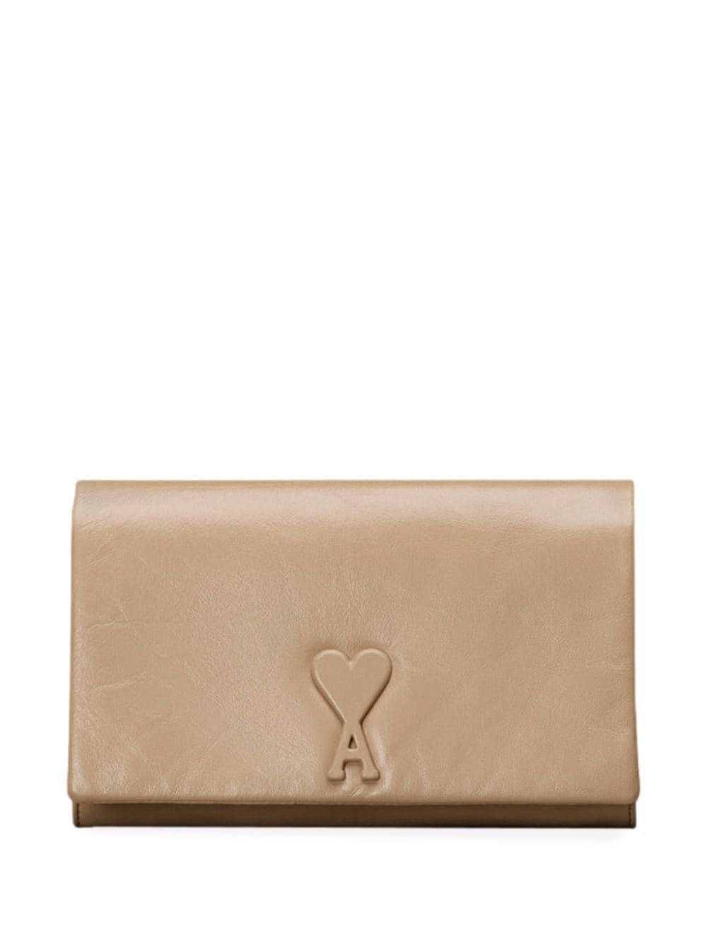 AMI Paris Mini Schultertasche mit Logo-Prägung - Nude von AMI Paris