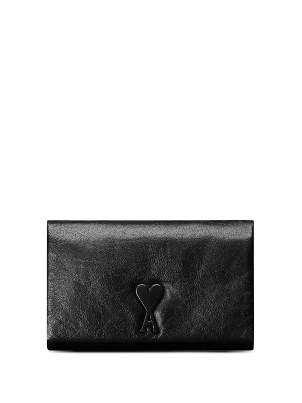 AMI Paris Mini Schultertasche mit Logo-Prägung - Schwarz von AMI Paris