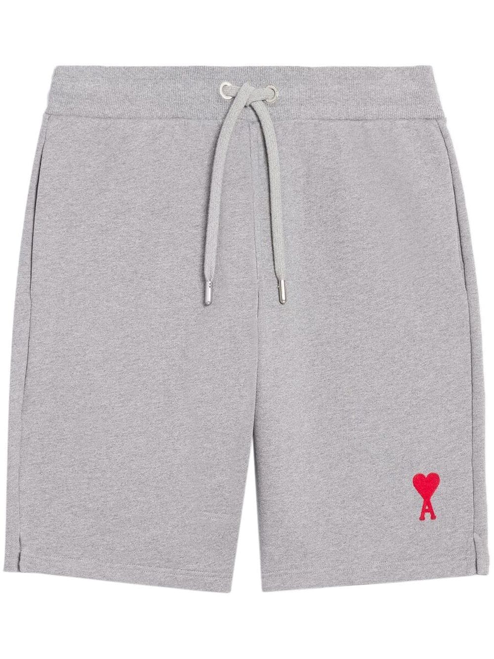 AMI Paris Joggingshorts mit Logo-Stickerei - Grau von AMI Paris