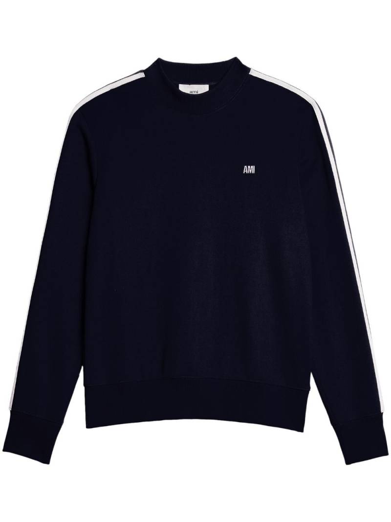 AMI Paris Sweatshirt mit Logo-Stickerei - Blau von AMI Paris