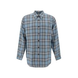 Ami Paris Herren Blau Wollmischung Karo-overshirt von AMI