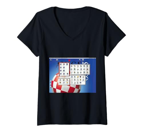 Damen COMMODORE - AMIGA: Workbench Desktop Version 3.5 T-Shirt mit V-Ausschnitt von AMIGA 500