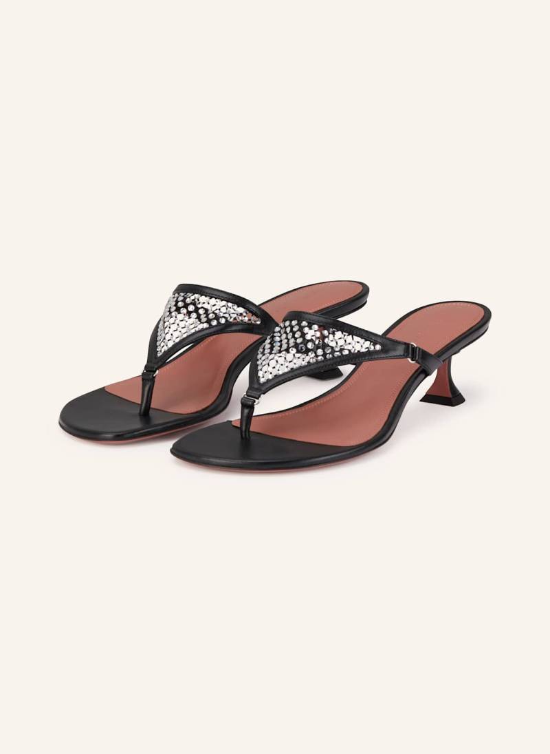 Amina Muaddi Zehentrenner Cameron Mit Schmucksteinen schwarz von AMINA MUADDI