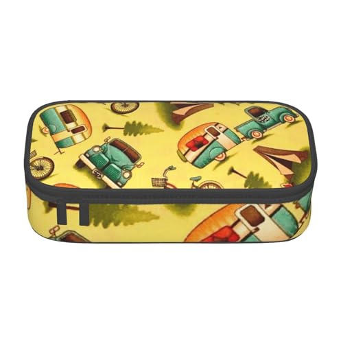 AMINNU Auto und Fahrrad Große Kapazität Federmäppchen, Multifunktionales Federmäppchen, Federmäppchen für Teenager, mit Reißverschluss, geeignet für Schulen und Büros., Schwarz , Einheitsgröße, von AMINNU