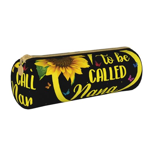 AMINNU Blessed to Be Called Sunflower Cylinder Pencil Case, Durable Pencil Case Student Pencil Case Zipper Pencil Case Suitable for Schools and Offices, Unisex, weiß, Einheitsgröße, Kosmetiktasche von AMINNU