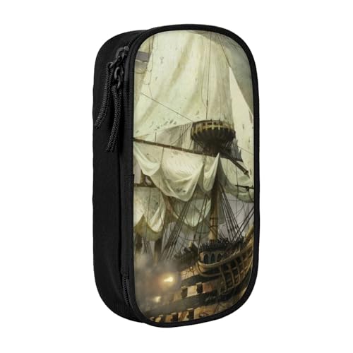 AMINNU Cooles Kreuzfahrtschiff Federmäppchen, Multifunktionales Federmäppchen, Schülermäppchen, mit Reißverschluss, geeignet für Schulen und Büros, Unisex, Schwarz , Einheitsgröße, Kosmetiktasche von AMINNU