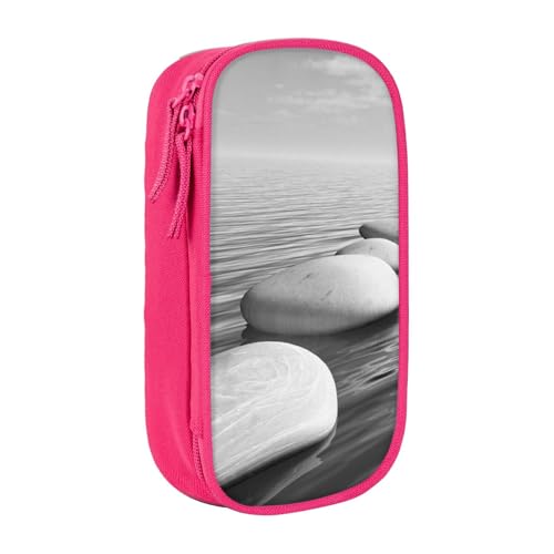 AMINNU Graue Zen Steine Bild Federmäppchen, Multifunktionales Federmäppchen, Schülermäppchen, mit Reißverschluss, geeignet für Schulen und Büros, Unisex, rose, Einheitsgröße, Kosmetiktasche AMINNU Graue Zen Steine Bild Federmäppchen, Multifunktionales Federmäppchen, Schülermäppchen, mit Reißverschluss, geeignet für Schulen und Büros, Unisex, rose, Einheitsgröße, Kosmetiktasche von AMINNU