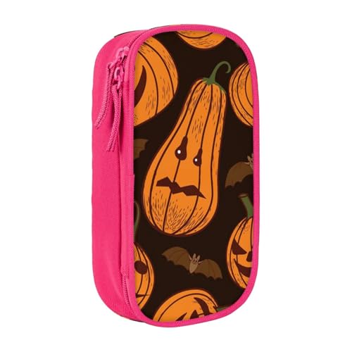 AMINNU Halloween Federmäppchen, Multifunktionales Federmäppchen, Schüler-Federmäppchen, mit Reißverschluss, geeignet für Schulen und Büros, Unisex, rose, Einheitsgröße, Kosmetiktasche von AMINNU
