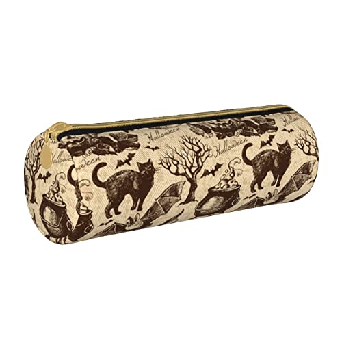 AMINNU Hexenhut Zylinder-Federmäppchen, langlebiges Federmäppchen, Schüler-Federmäppchen, Reißverschluss-Federmäppchen, geeignet für Schulen und Büros, Unisex, weiß, Einheitsgröße, Kosmetiktasche von AMINNU