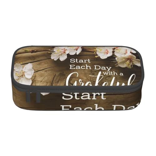 AMINNU Inspirierende Zitate Große Kapazität Federmäppchen, Multifunktionales Federmäppchen, Federmäppchen für Teenager, mit Reißverschluss, geeignet für Schulen und Büros., Schwarz , Einheitsgröße, von AMINNU