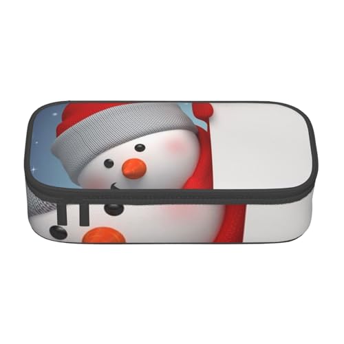 AMINNU Lustige Weihnachten Große Kapazität Federmäppchen Multifunktional Federmäppchen Mäppchen für Teenager mit Reißverschluss Geeignet für Schulen und Büros, Schwarz , Einheitsgröße, Kosmetiktasche von AMINNU