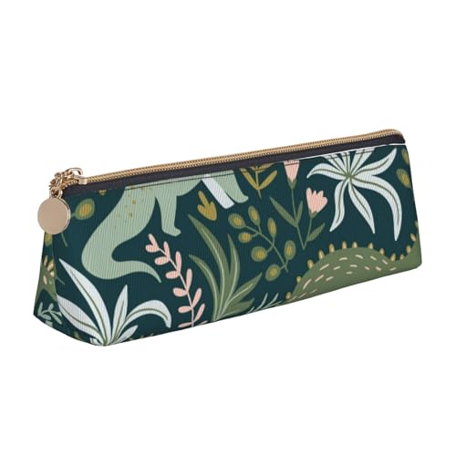 AMINNU Niedliches Dinosaurier Federmäppchen, Multifunktionales Federmäppchen, Schüler-Federmäppchen, mit Reißverschluss, geeignet für Schulen und Büros, Unisex, weiß, Einheitsgröße, Kosmetiktasche von AMINNU