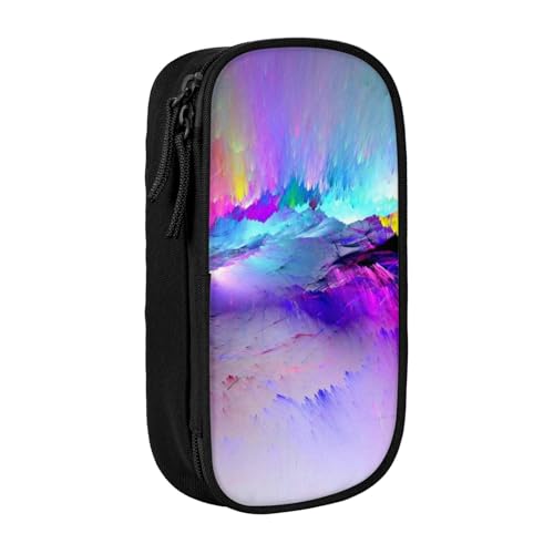 AMINNU Northern Lights Painting Federmäppchen, Multifunktionales Federmäppchen, Schüler-Federmäppchen, mit Reißverschluss, geeignet für Schulen und Büros, Unisex, Schwarz , Einheitsgröße, von AMINNU