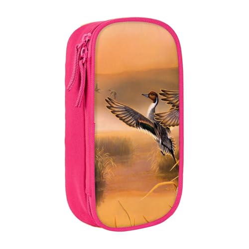 AMINNU Ölgemälde Ente Federmäppchen, Multifunktionales Federmäppchen, Schüler-Federmäppchen, mit Reißverschluss, geeignet für Schulen und Büros, Unisex, rose, Einheitsgröße, Kosmetiktasche AMINNU Ölgemälde Ente Federmäppchen, Multifunktionales Federmäppchen, Schüler-Federmäppchen, mit Reißverschluss, geeignet für Schulen und Büros, Unisex, rose, Einheitsgröße, Kosmetiktasche von AMINNU