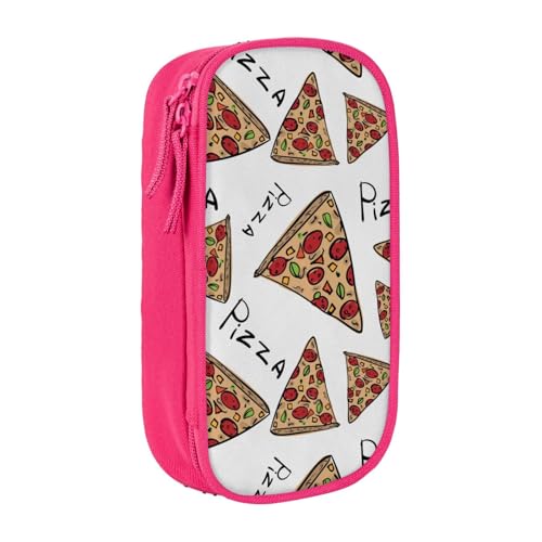 AMINNU Pizza-Muster Federmäppchen, Multifunktionales Federmäppchen, Schülermäppchen, mit Reißverschluss, geeignet für Schulen und Büros, Unisex, rose, Einheitsgröße, Kosmetiktasche von AMINNU