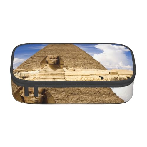 AMINNU Pyramids of Egypt Große Kapazität Federmäppchen Multifunktionales Federmäppchen Federmäppchen für Teenager mit Reißverschluss Geeignet für Schulen und Büros, Schwarz , Einheitsgröße, von AMINNU