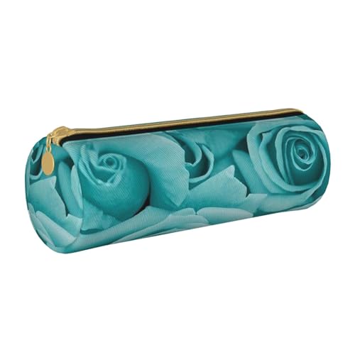 AMINNU Rosenzylinder-Federmäppchen, strapazierfähiges Federmäppchen, Schüler-Federmäppchen, Reißverschluss-Federmäppchen, geeignet für Schulen und Büros, Unisex, weiß, Einheitsgröße, Kosmetiktasche von AMINNU