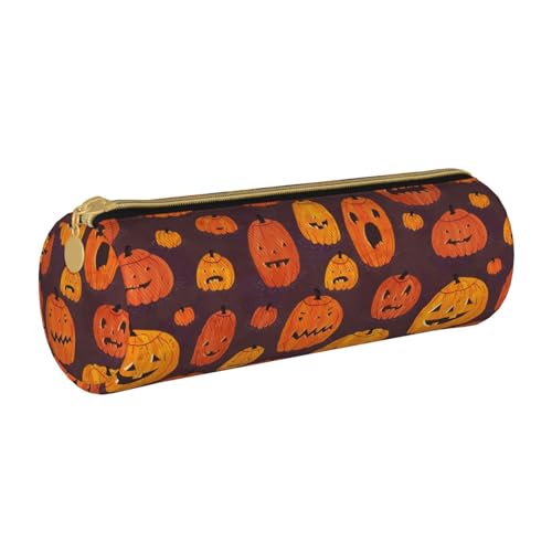 AMINNU Schönes Zylinder-Federmäppchen, strapazierfähiges Federmäppchen, Schüler-Federmäppchen, Reißverschluss-Federmäppchen, geeignet für Schulen und Büros, Unisex, weiß, Einheitsgröße, Kosmetiktasche von AMINNU