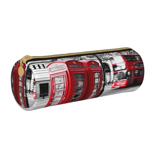 AMINNU Telefonzylinder-Federmäppchen, langlebiges Federmäppchen, Schüler-Federmäppchen, Reißverschluss-Federmäppchen, geeignet für Schulen und Büros, Unisex, weiß, Einheitsgröße, Kosmetiktasche von AMINNU