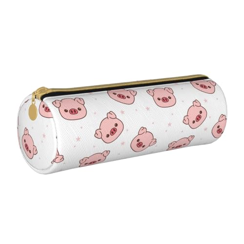 AMINNU Tiere Zylinder Federmäppchen Robustes Federmäppchen Schüler Federmäppchen Reißverschluss Federmäppchen Geeignet für Schulen und Büros, Unisex, weiß, Einheitsgröße, Kosmetiktasche von AMINNU