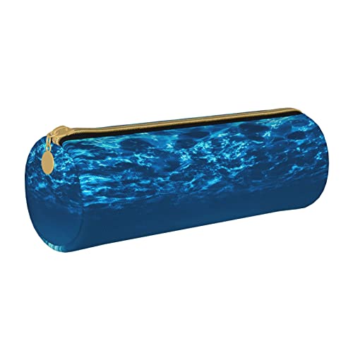 AMINNU Underwater View Zylinder-Federmäppchen, strapazierfähiges Federmäppchen, Schüler-Federmäppchen, Reißverschluss-Federmäppchen, geeignet für Schulen und Büros, Unisex, weiß, Einheitsgröße, von AMINNU