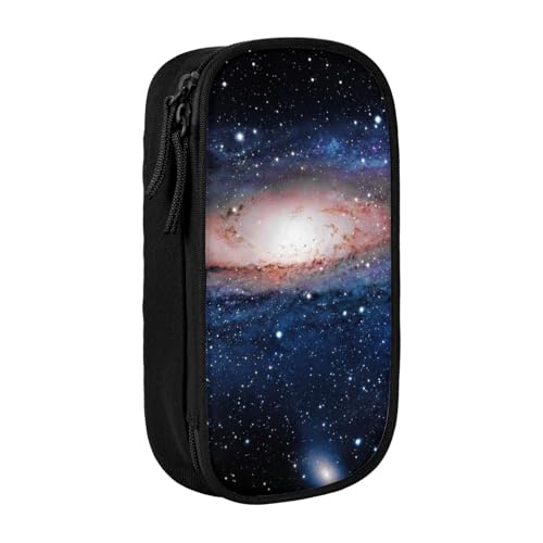 AMINNU Universum Space Federmäppchen, Multifunktionales Federmäppchen, Schülermäppchen, mit Reißverschluss, geeignet für Schulen und Büros, Unisex, Schwarz , Einheitsgröße, Kosmetiktasche von AMINNU