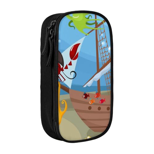 AMINNU Unterwassermäppchen, Multifunktionales Federmäppchen, Schülermäppchen, mit Reißverschluss, geeignet für Schulen und Büros, Unisex, Schwarz , Einheitsgröße, Kosmetiktasche von AMINNU