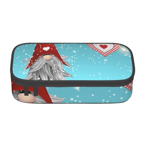 AMINNU Weihnachten Traditionelle Wichtel Große Kapazität Federmäppchen Multifunktionales Federmäppchen Federmäppchen für Teenager mit Reißverschluss Geeignet für Schulen und Büros, Schwarz , von AMINNU