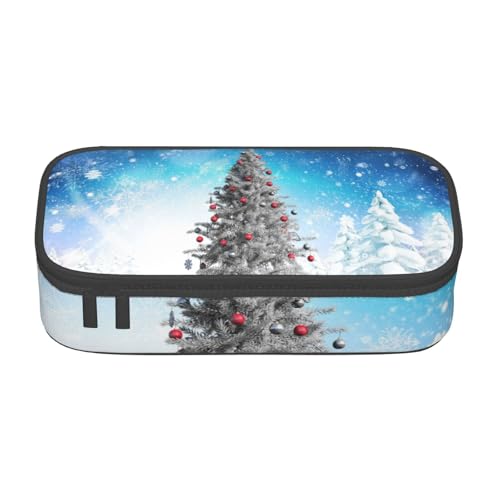 AMINNU Weihnachtsbäume Große Kapazität Federmäppchen, Multifunktionales Federmäppchen, Federmäppchen für Teenager, mit Reißverschluss, Geeignet für Schulen und Büros., Schwarz , Einheitsgröße, von AMINNU