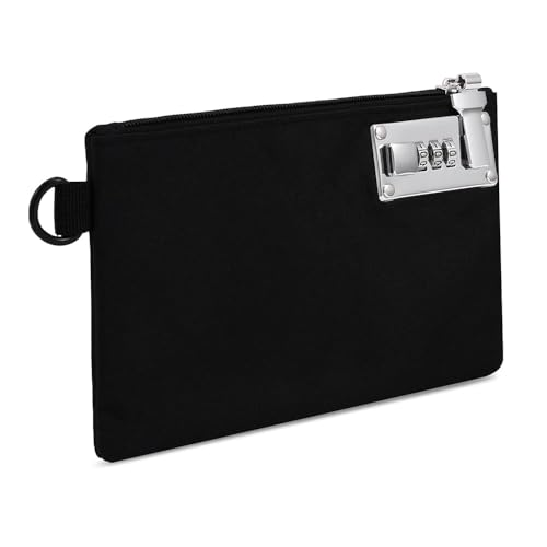 AMIR Geldbeutel mit Reißverschluss, 12,7 x 20,3 cm, Geldbeutel, Münzgeldbeutel, Banktaschen mit Reißverschluss für Reisen, Bargeld, Schmuck, Pässe, Kreditkarten – Schwarz AMIR Geldbeutel mit Reißverschluss, 12,7 x 20,3 cm, Geldbeutel, Münzgeldbeutel, Banktaschen mit Reißverschluss für Reisen, Bargeld, Schmuck, Pässe, Kreditkarten – Schwarz von AMIR