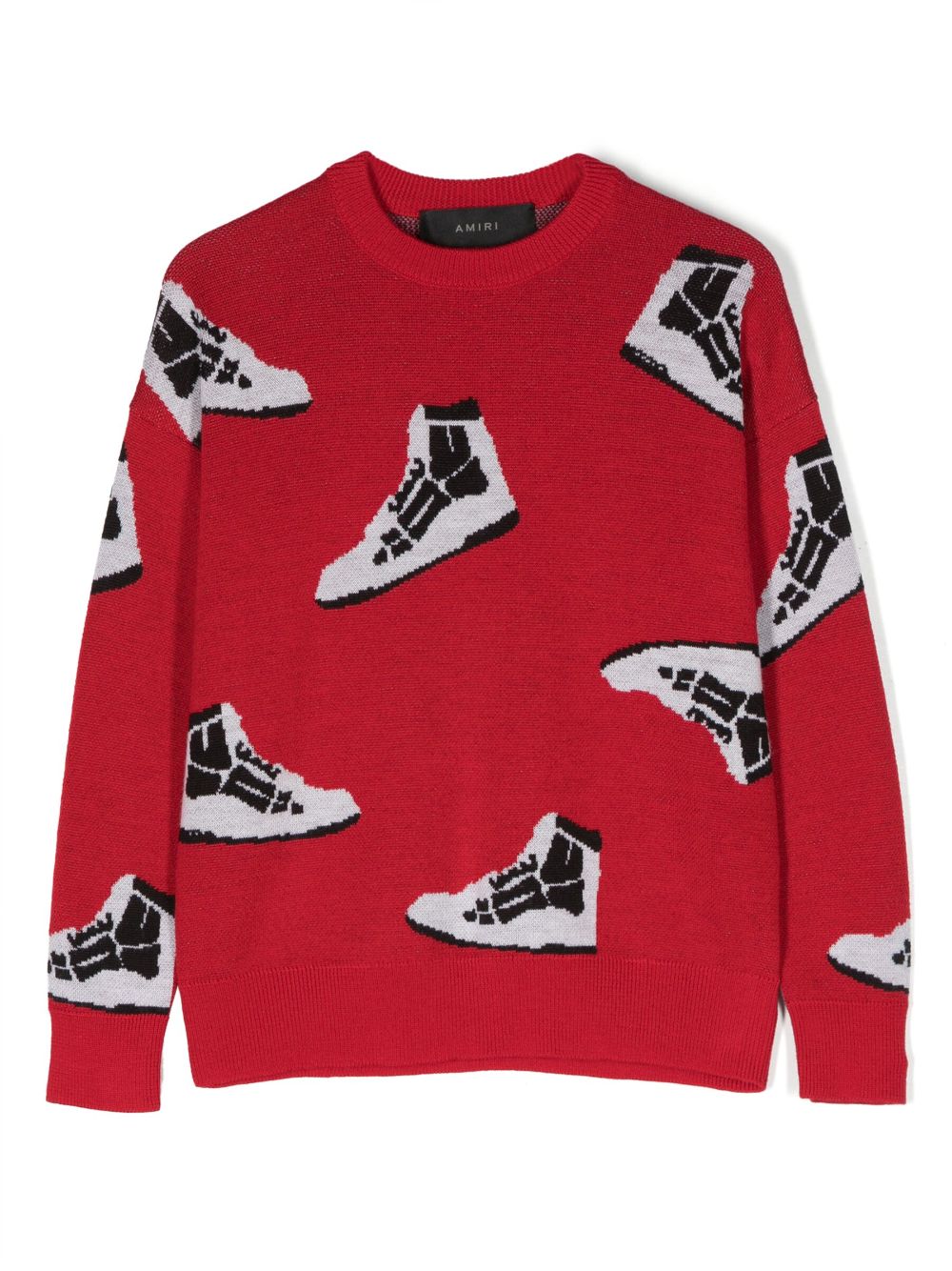 AMIRI KIDS Pullover mit Intarsienmuster - Rot von AMIRI KIDS