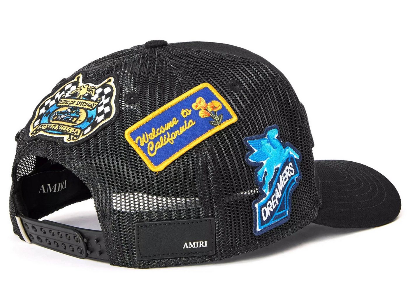 AMIRI Baseball Cap Station Patch Trucker Hat Baseballcap Cap Kappe Verschluss mit Metallelement - Lederlogo am Hinterkopf von AMIRI