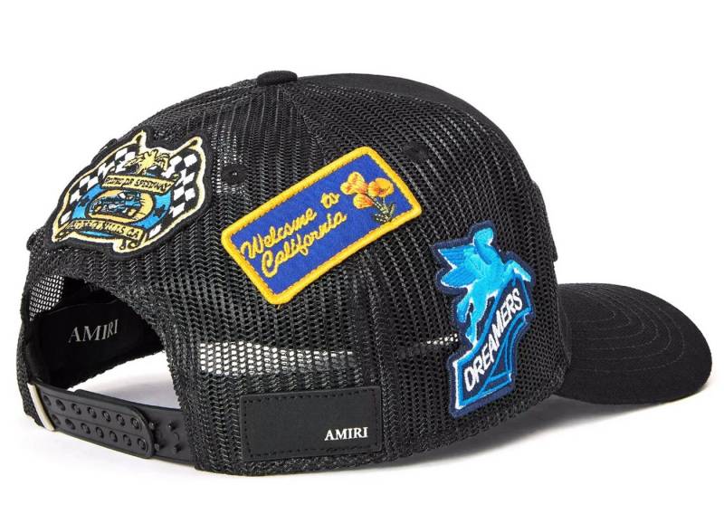 AMIRI Baseball Cap Station Patch Trucker Hat Baseballcap Cap Kappe Verschluss mit Metallelement - Lederlogo am Hinterkopf von AMIRI