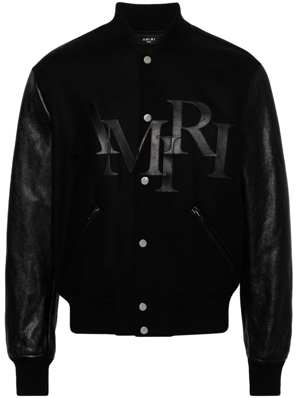 AMIRI Collegejacke mit Staggered-Logo - Schwarz von AMIRI